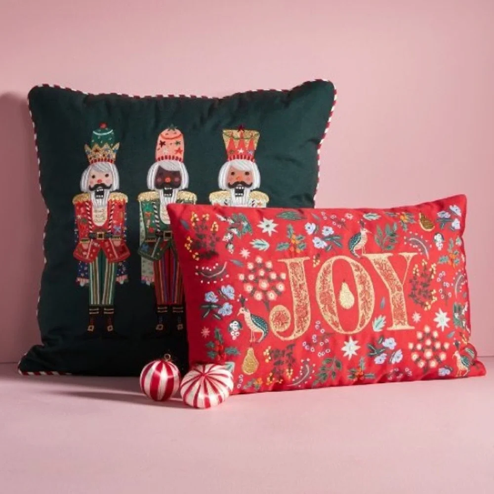 Rifle‎ Paper Co x Anthropologie JOY or NUTCRACKER PILLOW